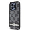 DKNY DKHCP15XPCPTSSK iPhone 15 Pro Max 6.7  czarny/black hardcase Leather Checkered Mono Pattern & Printed Stripes
